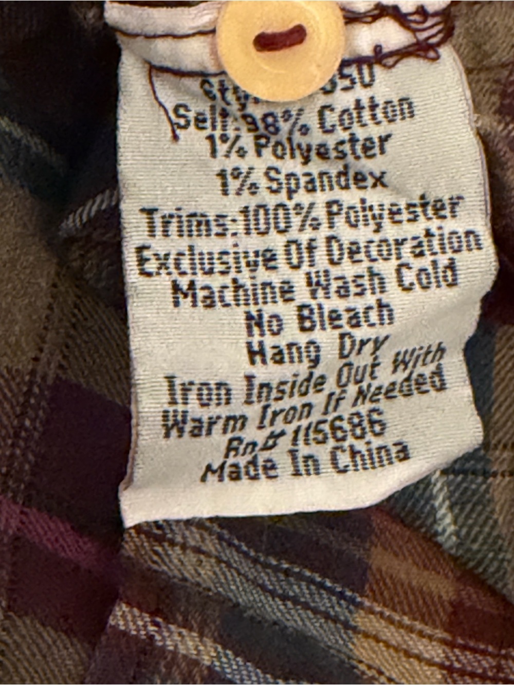 Johnny Was Plaid Embroidered Tunic Dress L Multicolor #7350 - Picture 10 of 11